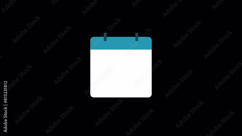 blank calendar animation with alpha channel. 4K video blank calendar animation with alpha channel. 4K video