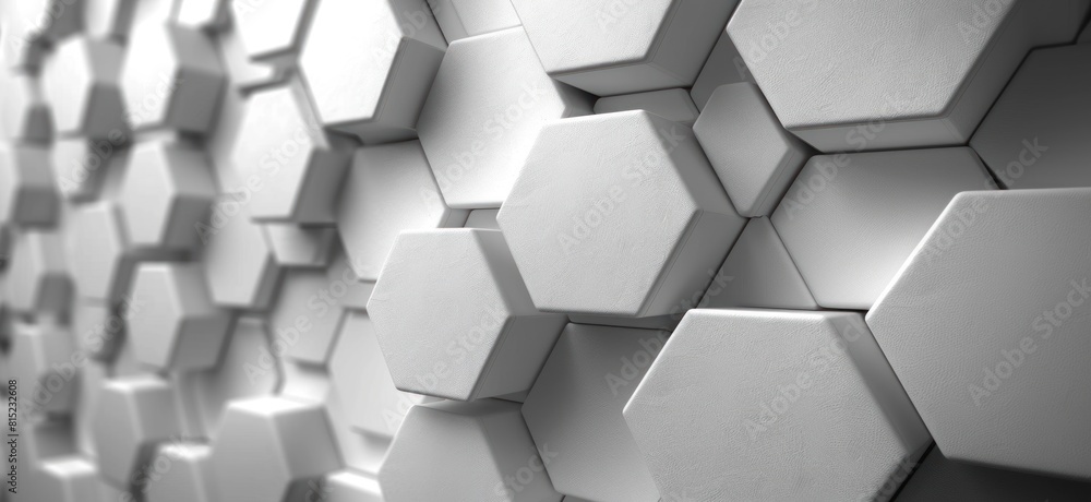 Abstract white hexagon 3D background Abstract white hexagon 3D background