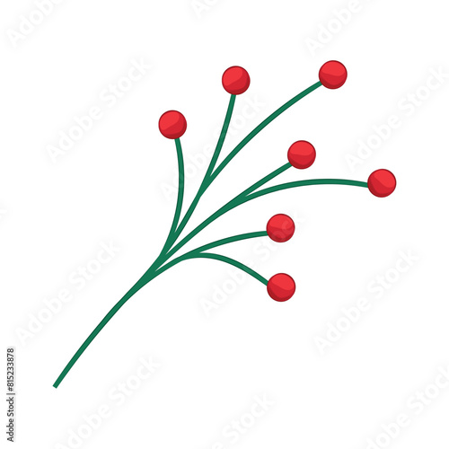 Realistic detailed branch of leaves Vector illustration