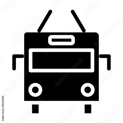 Trolleybus Glyph Icon Design