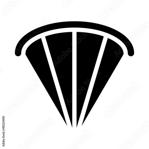 Paraglider Glyph Icon Design