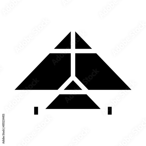 Hang glider Glyph Icon Design