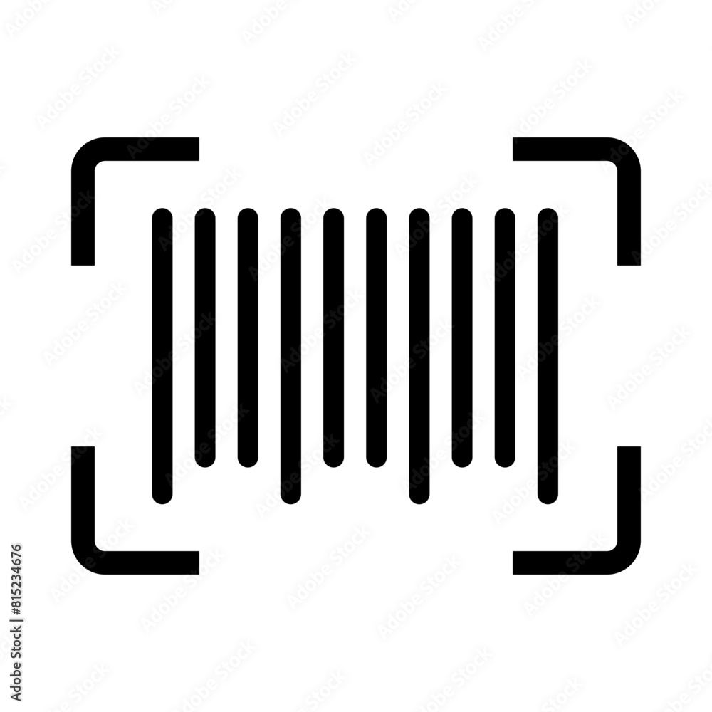 Barcode Glyph Icon Design