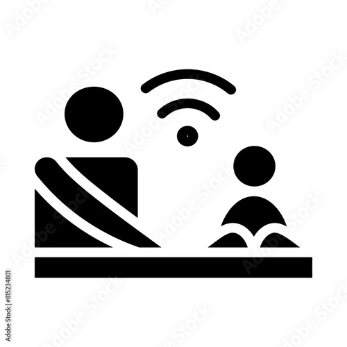 Online Tutoring Glyph Icon Design