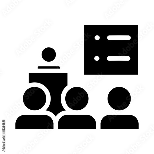 Online Seminars Glyph Icon Design