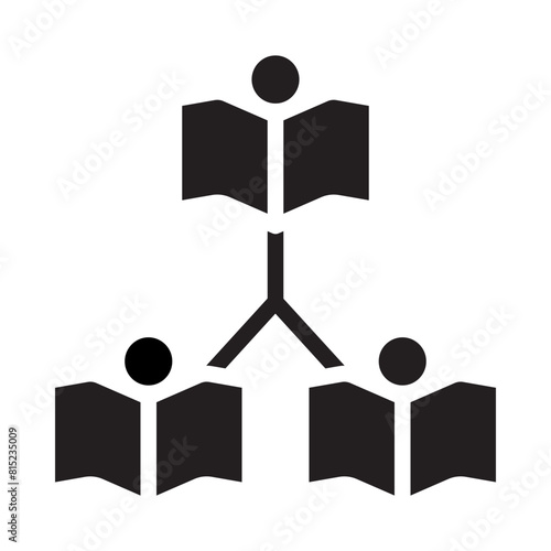 PeertoPeer Learning Glyph Icon Design