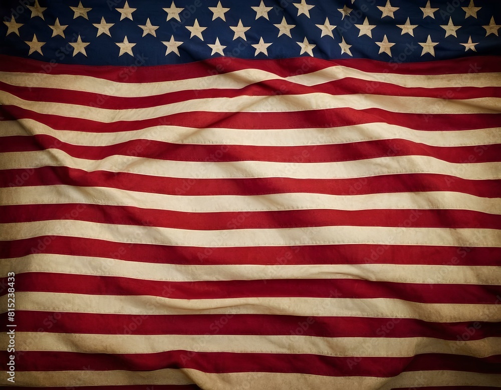 Fototapeta premium American flag on dark background with stars and usa 
