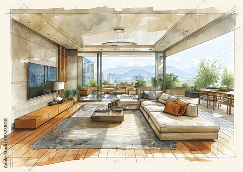 Luxury living interior desi...