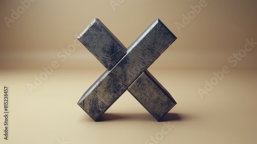 X symbol in red on a white ...
