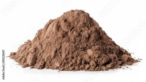 pile of mud on white background