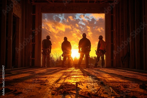 Construction workers buildi...