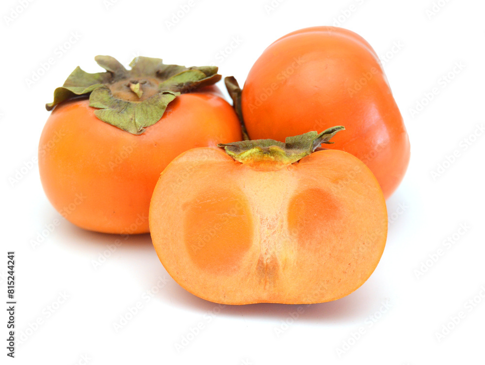 Stack persimmons isolated on white background Stack persimmons isolated on white background