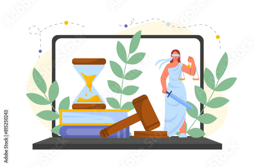 Law and justice vector concept
