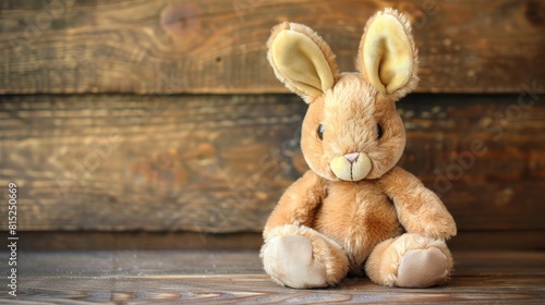 A charming picture of a rabbit plush toy photo