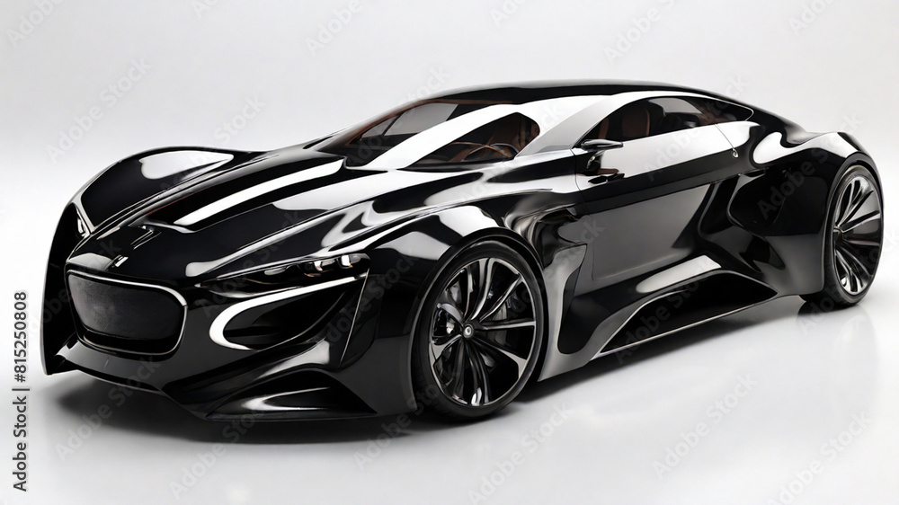 Future Car on Black Color, Modern Vehicle Future Car on Black Color, Modern Vehicle
