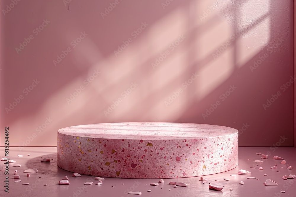 Product display podium with soft and gentle light for cosmetic adsvertising. Product display podium with soft and gentle light for cosmetic adsvertising.