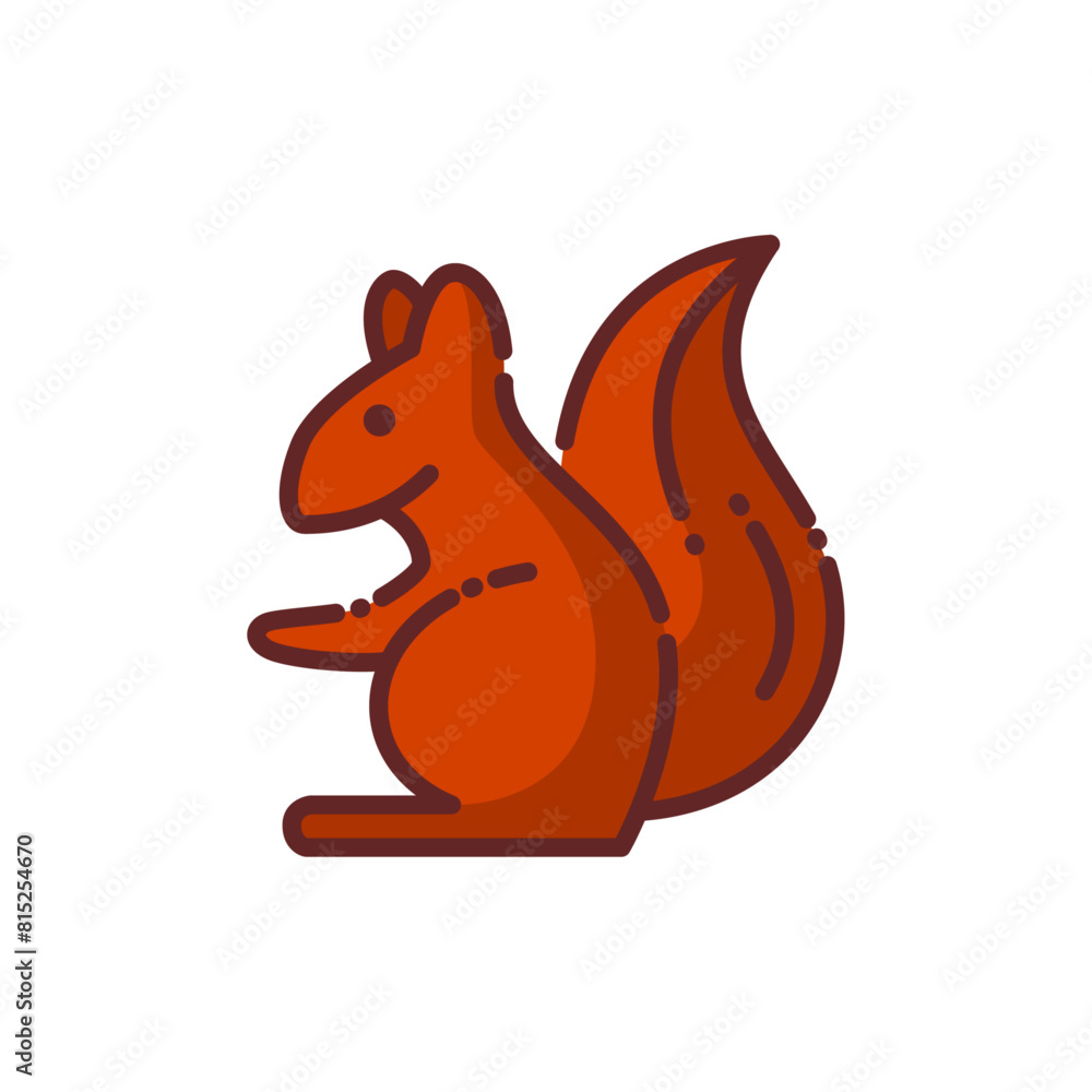 Squirrel Lineal Icon - Autumn Season Icon Vector Illustration Design Squirrel Lineal Icon - Autumn Season Icon Vector Illustration Design