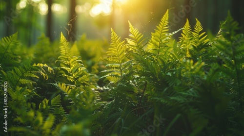 Green ferns are frequently featured in folklore particularly in association with the summer solstice photo