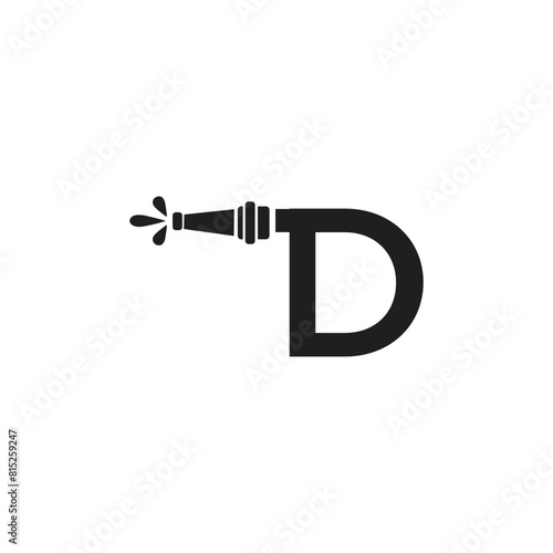 Letter D Hose Fire logo icon vector template.eps
