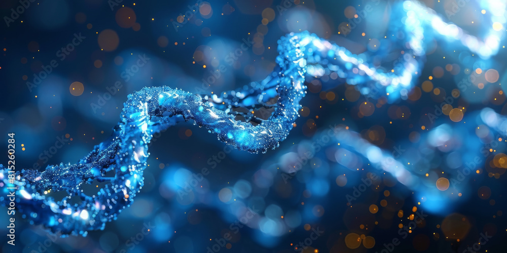 Fototapeta premium DNA gene background. Abstract molecule 3D