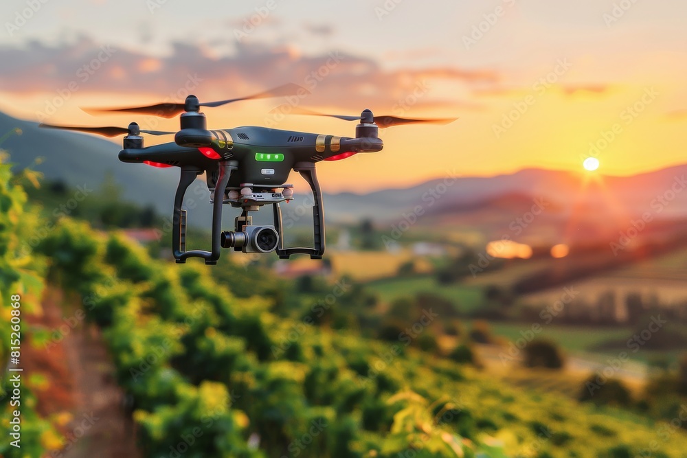 Sustainable farming techniques use advanced drone technology for smart agriculture surveys, enhancing tech applications in crop protection