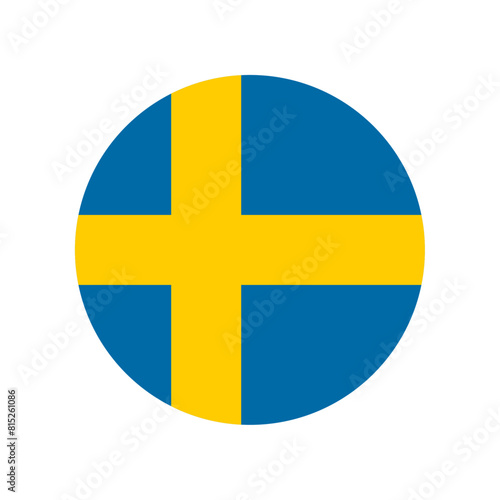 Round Sweden flag icon