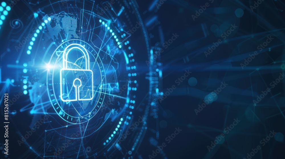Obraz premium Business technology privacy concept, cyber security data protection.future concept