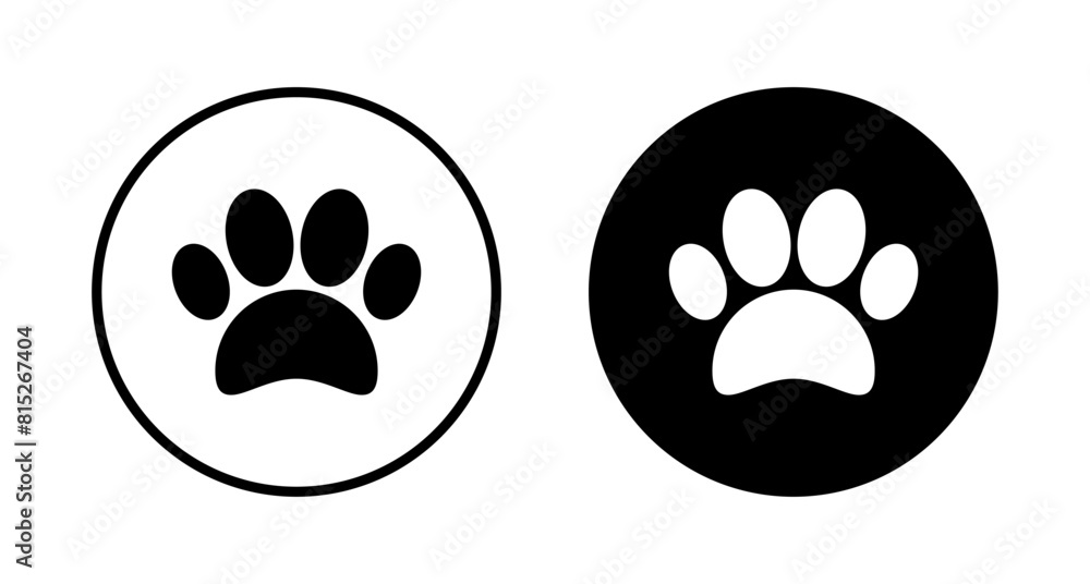 Paw icon vector isolated on white background. Paw Print icon Paw icon vector isolated on white background. Paw Print icon