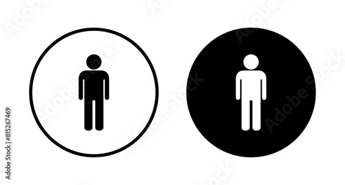 Man icon vector isolated on white background. male icon vector. human symbol