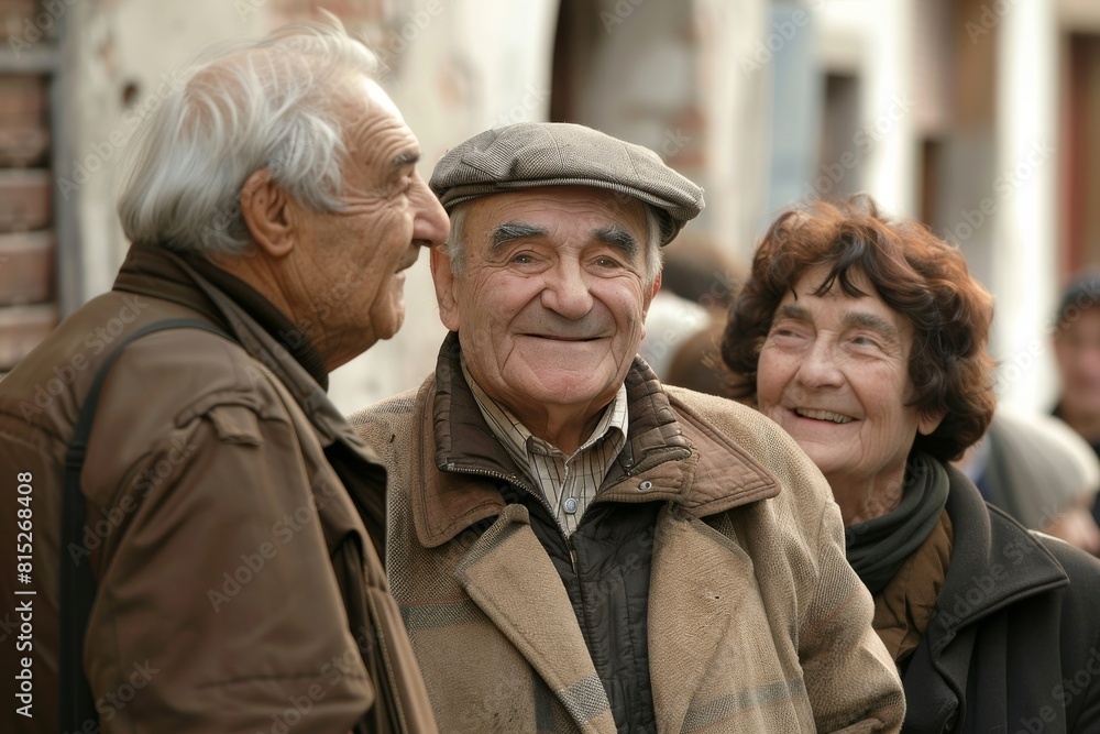 Old people in the streets of the old city. Selective focus. Old people in the streets of the old city. Selective focus.
