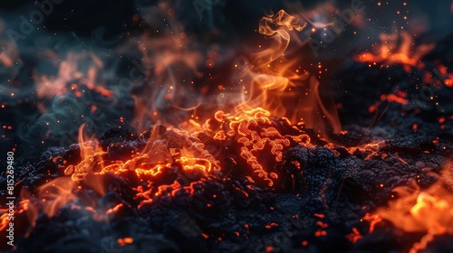 Beautiful stylish fire flames realistic © Nabeel
