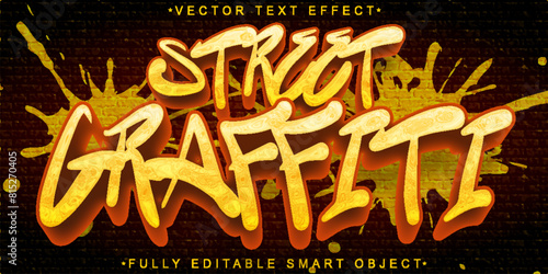Colorful Orange Street Graffiti Vector Fully Editable Smart Object Text Effect