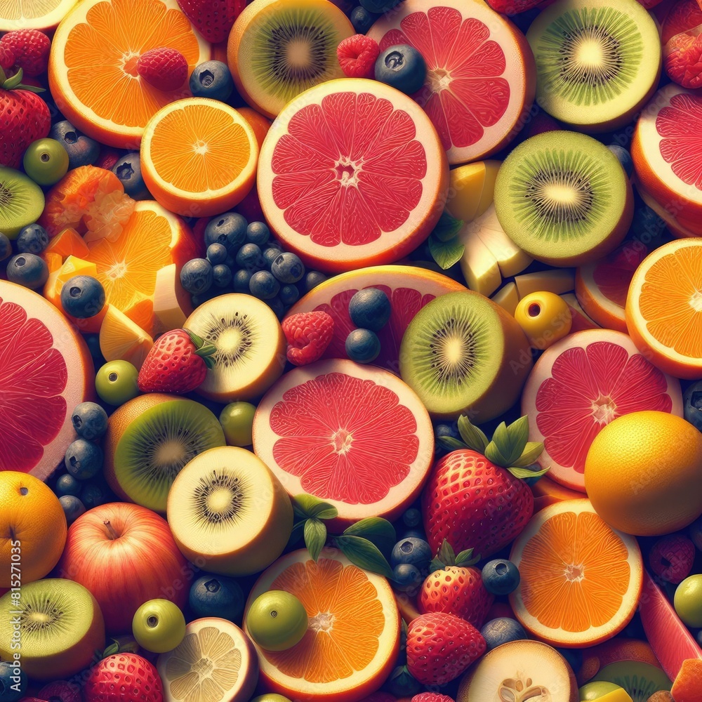 Snapshot of Fresh Fruit Slices: Nature's Colorful Aromas Snapshot of Fresh Fruit Slices: Nature's Colorful Aromas