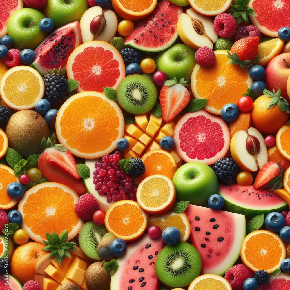 Snapshot of Fresh Fruit Slices: Nature's Colorful Aromas Snapshot of Fresh Fruit Slices: Nature's Colorful Aromas