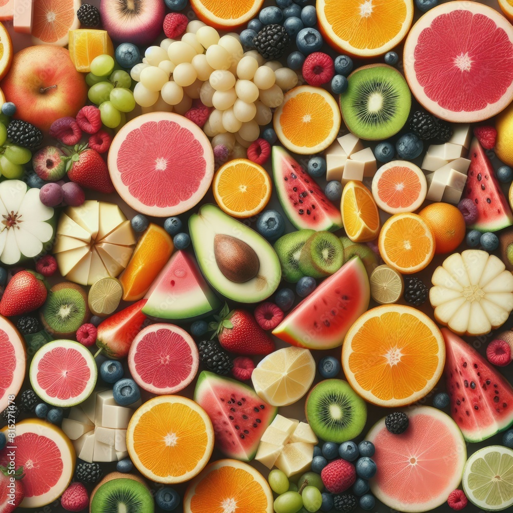 Snapshot of Fresh Fruit Slices: Nature's Colorful Aromas Snapshot of Fresh Fruit Slices: Nature's Colorful Aromas
