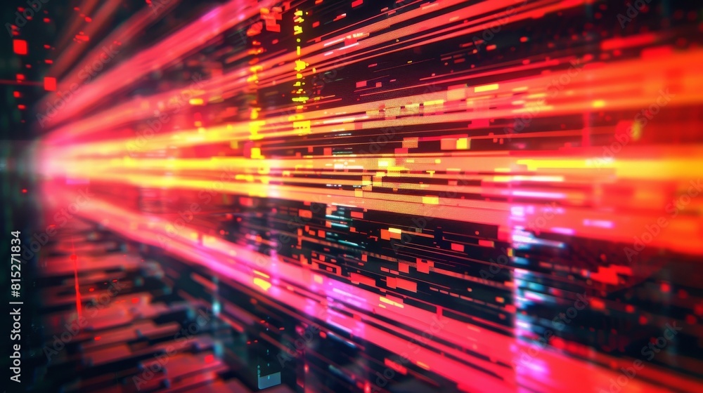 A retro abstract texture background of lights and glitch lines. A retro abstract texture background of lights and glitch lines.