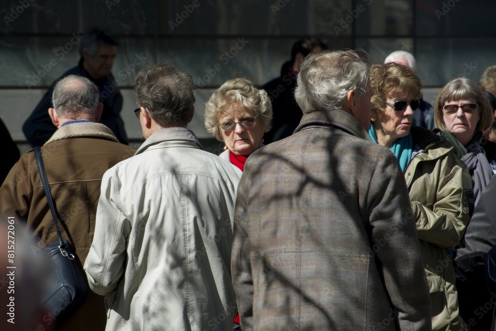 Crowds of people walking on the street. Crowds of people walking on the street.