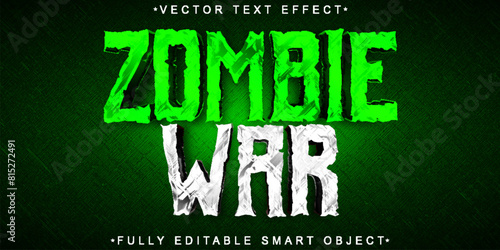 Zombie War Horror Vector Fully Editable Smart Object Text Effect