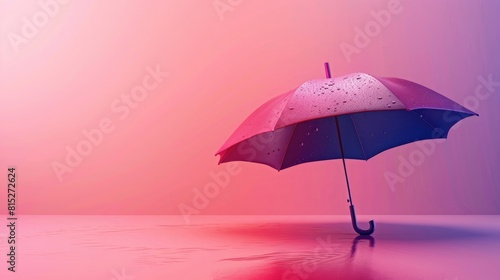 beautiful umbrella on color background with space realistic