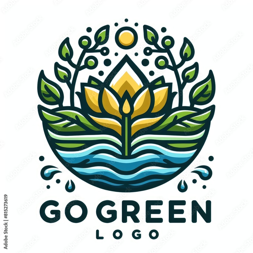 Go Green and Save Earth Logo: Symbol of Environmental Awareness for a Better Planet Go Green and Save Earth Logo: Symbol of Environmental Awareness for a Better Planet