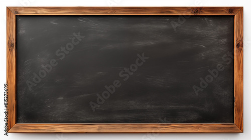 Large Wooden Framed Blackboard - Empty Classroom Chalkboard