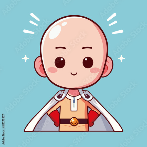 cute cartoon vector of the strongest on earth