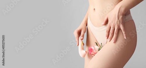 Young woman in panties, wit...