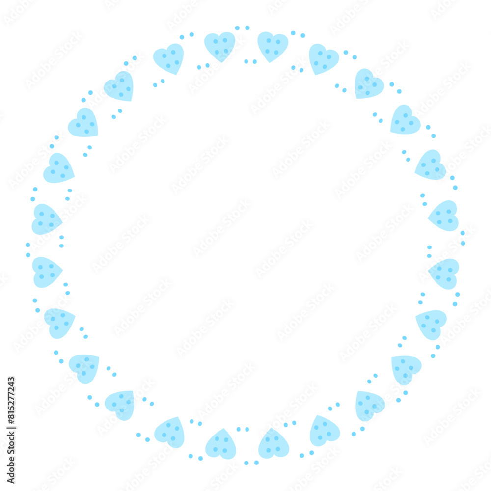 Hand drawn hearts border and frame on white background Hand drawn hearts border and frame on white background