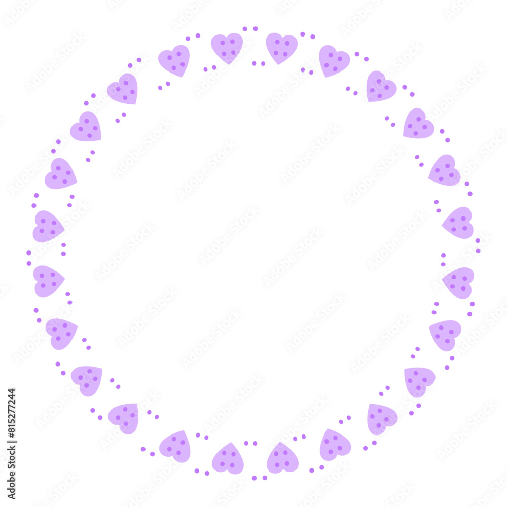 Hand drawn hearts border and frame on white background Hand drawn hearts border and frame on white background
