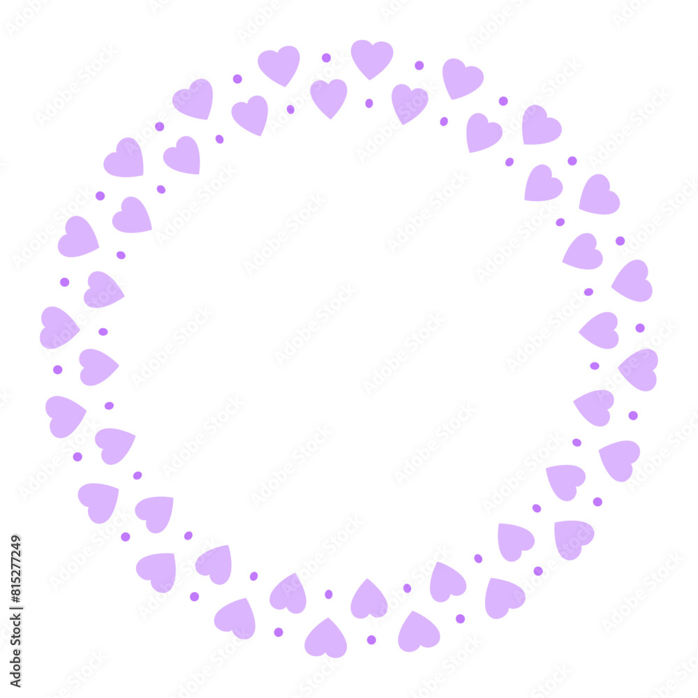 Hand drawn hearts border and frame on white background Hand drawn hearts border and frame on white background