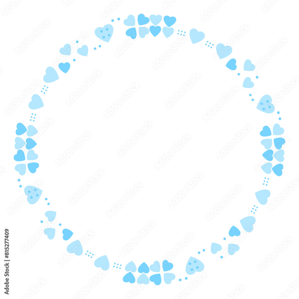 Hand drawn hearts border and frame on white background Hand drawn hearts border and frame on white background