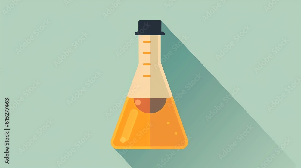 Erlenmeyer flask flat design, front view, flask theme, animation, Tetradic color scheme Erlenmeyer flask flat design, front view, flask theme, animation, Tetradic color scheme