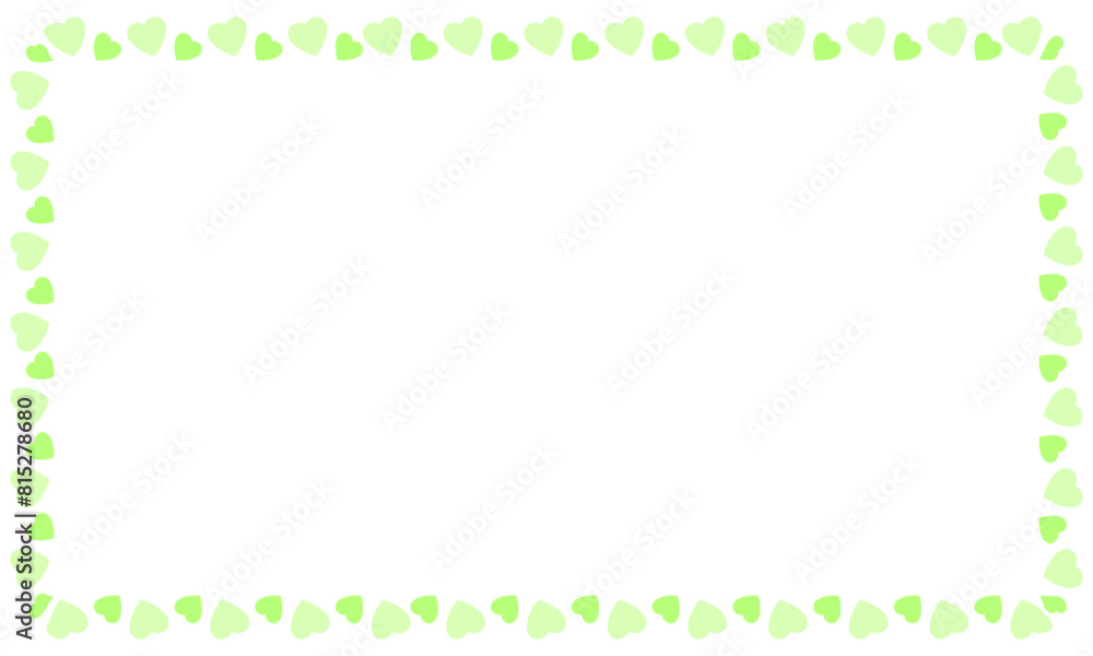 Hand drawn hearts border and frame on white background Hand drawn hearts border and frame on white background