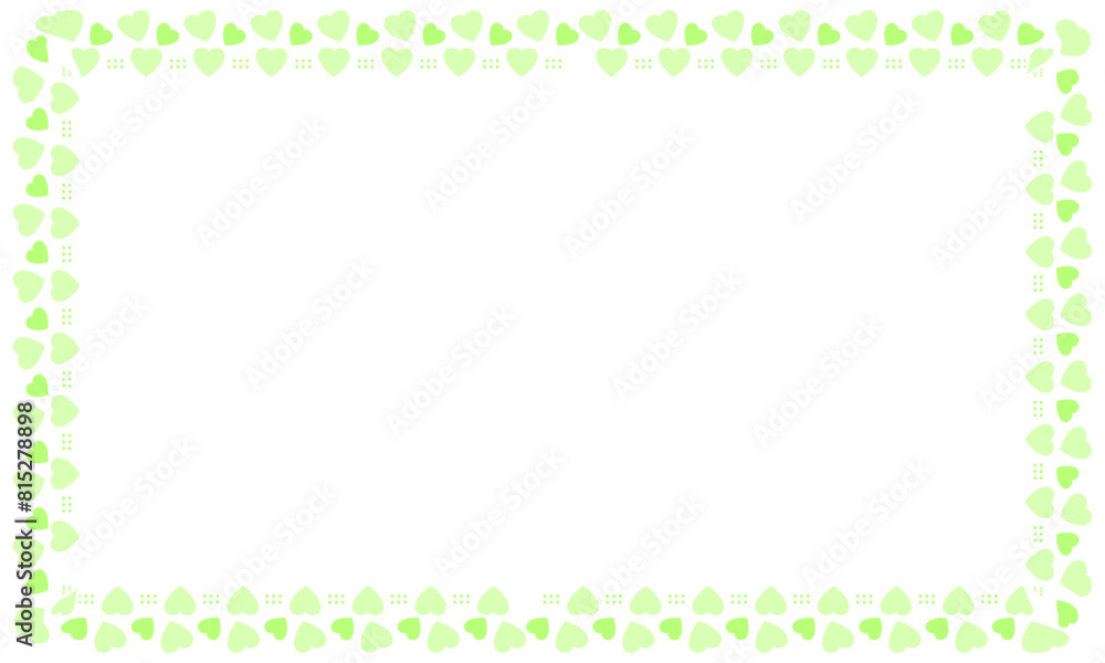 Hand drawn hearts border and frame on white background Hand drawn hearts border and frame on white background